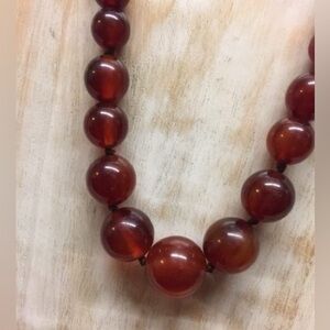 Vintage Cherry Amber Bake-light Bead Necklace